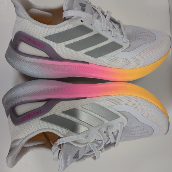 Adidas  Purebpost 5 Athletic White/Pink Sneaker NWT , Size 9.5 - Picture 5 of 7